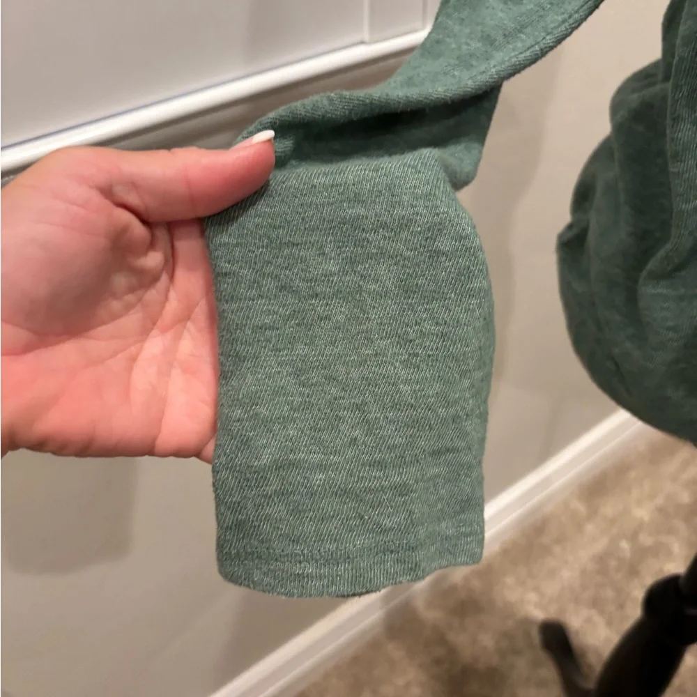 Prana Seafoam Green Hooded Henley Sweatshirt - Picture 4 of 5